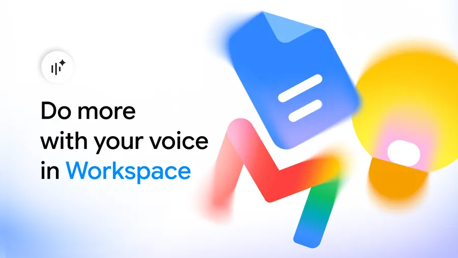 Workspaceで音声を使う新機能を紹介するGoogle公式ブログのヒーローイメージ
