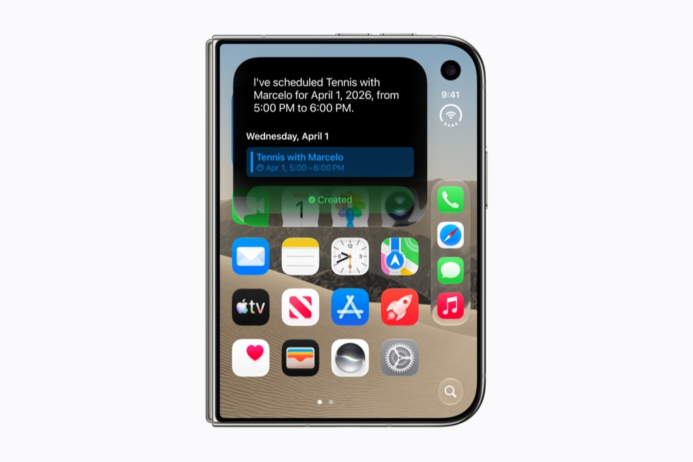 Siri AI のイメージ（iPhone Duo 上での利用例）